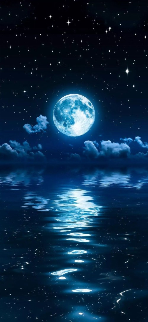 月の壁紙 空 月光 自然 雰囲気 月 光 反射 夜 天体 自然の風景 Wallpaperkiss