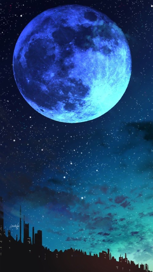 月の壁紙 月 空 自然 青い 天体 光 月光 夜 雰囲気 Wallpaperkiss