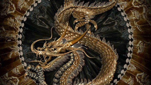 ドラゴンの壁紙 ドラゴン 架空の人物 蛇 爬虫類 神話 神話上の生き物 金属 ゴールド Wallpaperkiss