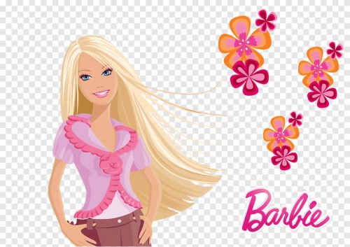 pink barbie cartoon