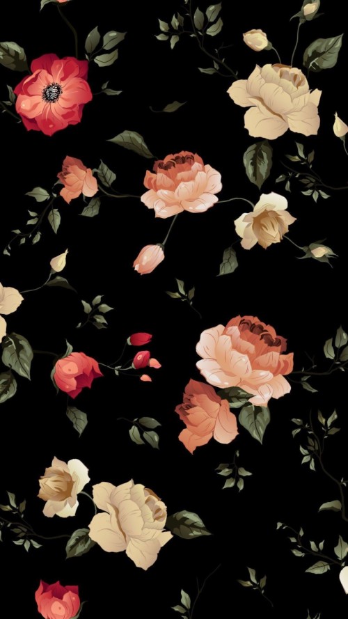 花壁紙iphone 黒 ピンク 花 庭のバラ 花弁 パターン ローズ バラ科 工場 設計 Wallpaperkiss
