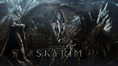 Skyrim Wallpaper Album Cover Font Darkness Graphics Album Fictional Character Art Wallpaperkiss