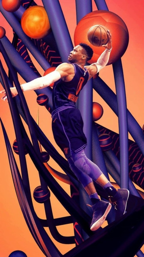 ラッセル ウェストブルック壁紙 パフォーマンス バスケットボール バスケットボール選手 出来事 ストリートボール 架空の人物 バスケットボールの動き スラムダンク Wallpaperkiss