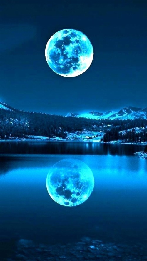 人気の壁紙 自然 空 青い 月 光 水 反射 月光 自然の風景 天体 Wallpaperkiss