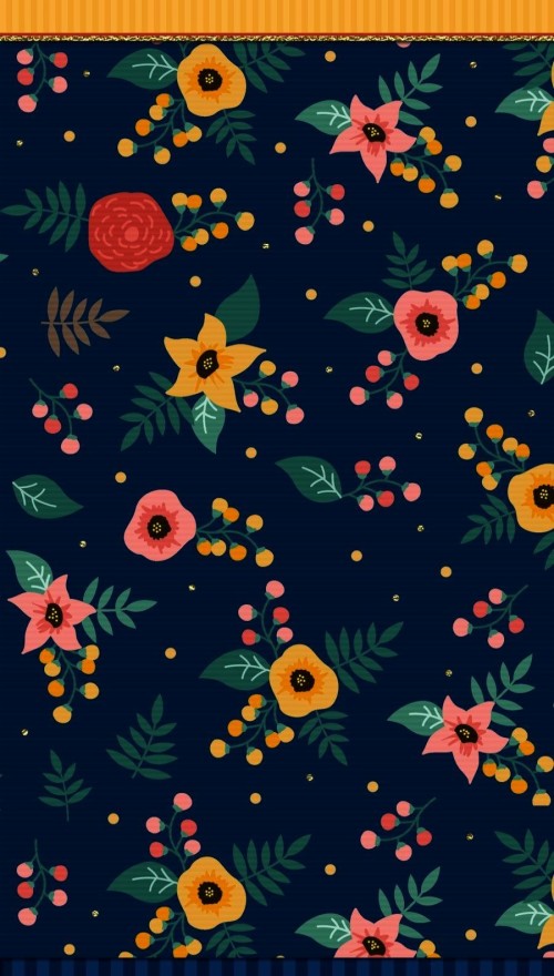 素敵な花の壁紙 パターン 緑 オレンジ 設計 繊維 図 視覚芸術 工場 アート 野草 Wallpaperkiss