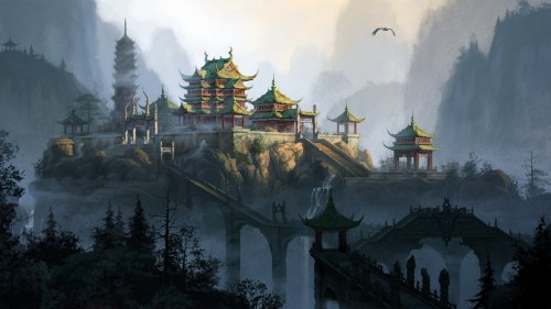 中国の壁紙 Cgアートワーク 中国の建築 図 風景 建築 ゲーム 世界 マウントシーナリー Wallpaperkiss