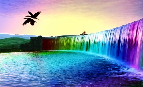 動く壁紙無料 自然 自然の風景 空 水 光 紫の 水資源 波 滝 グラフィックデザイン Wallpaperkiss