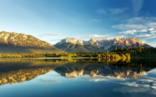 美しいデスクトップの壁紙 自然の風景 自然 反射 山 空 山脈 湖 水 Wallpaperkiss