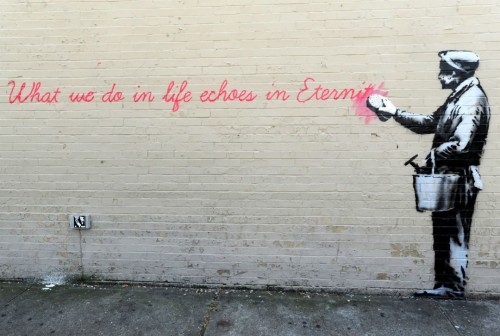 Banksy Wallpaper Street Art Wall Text Art Graffiti Writing Wallpaperkiss