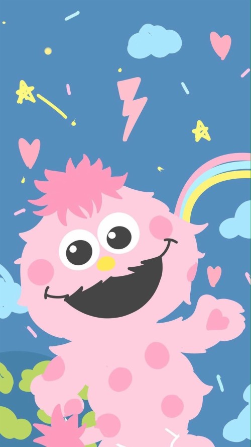 Elmo Wallpaper Cartoon Pink Illustration Pattern Fictional Character Art Wallpaperkiss