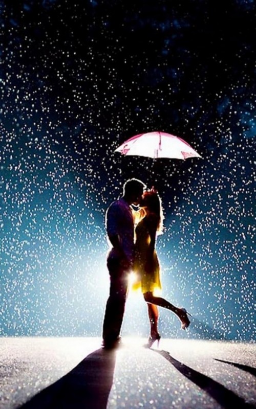 3d愛の壁紙 傘 水 雨 空 ロマンス 写真撮影 楽しい 愛 夜 Wallpaperkiss