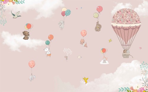 熱気球の壁紙 熱気球 ピンク 壁紙 バルーン 図 パターン 車両 Wallpaperkiss
