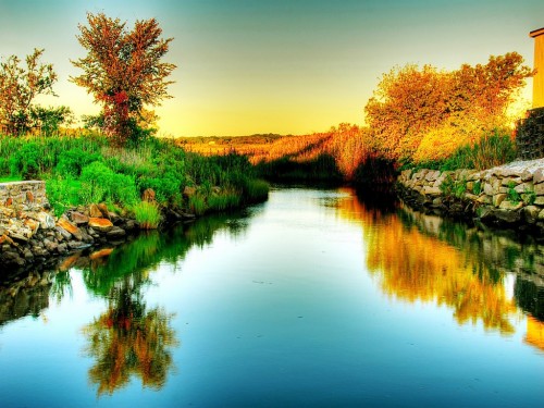 Android用の美しい壁紙 自然の風景 自然 反射 水域 水 空 水資源 川 水路 水路 Wallpaperkiss
