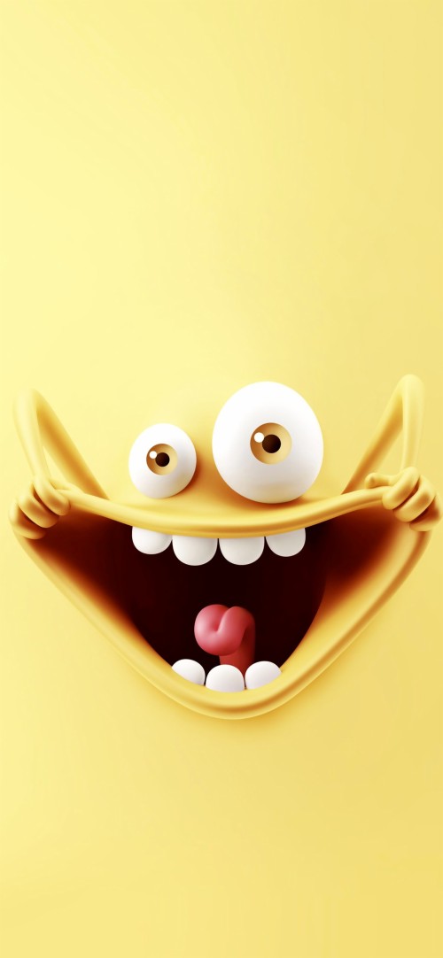 Funny Wallpaper For Mobile Facial Expression Smile Cartoon Illustration Wallpaperkiss