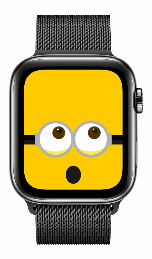 Apple Watch Wallpaper Yellow Cartoon Analog Watch Watch Emoticon Icon Material Property Smiley Strap Wallpaperkiss