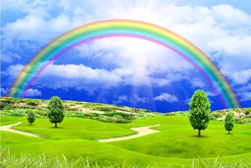最高の自然の壁紙 自然の風景 虹 自然 空 草原 草 昼間 丘 Wallpaperkiss