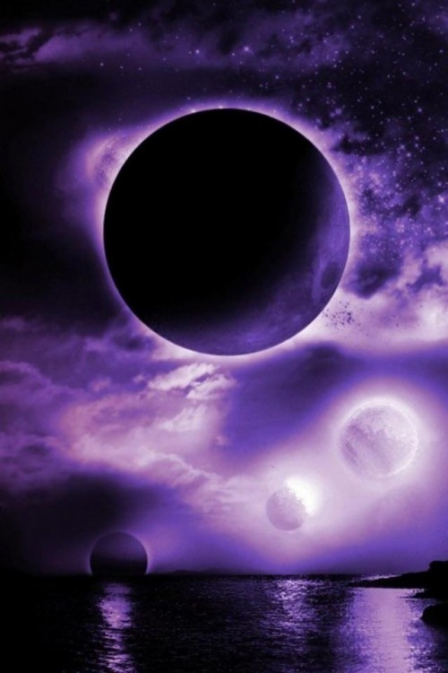 宇宙のiphoneの壁紙 空 自然 紫の バイオレット 光 雰囲気 地平線 月光 スペース Wallpaperkiss