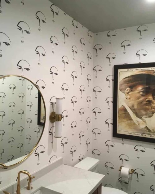 バスルームの壁紙のアイデア 壁 ルーム 壁紙 浴室 インテリア デザイン タイル 天井 インテリア デザイン 鏡 アート Wallpaperkiss