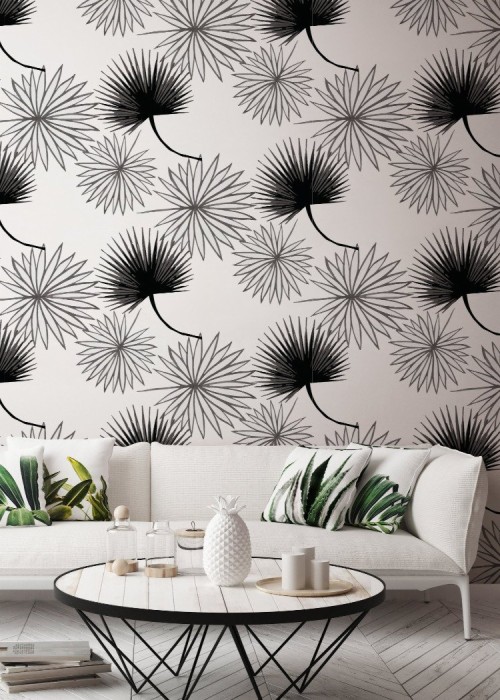 グレーと白の壁紙 壁紙 壁 ルーム 黒と白 インテリア デザイン リビングルーム インテリア デザイン パターン 設計 家具 Wallpaperkiss