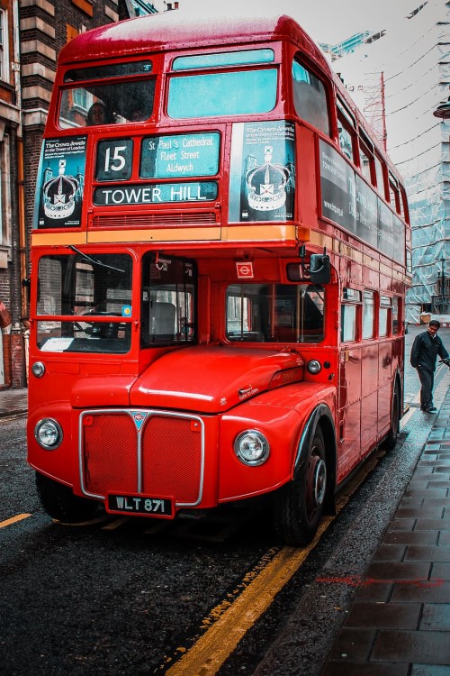 イギリスの壁紙 二階建てバス 自動車 バス 車両 赤 車 通り Wallpaperkiss