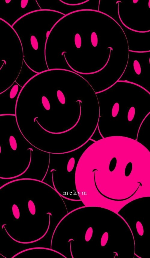 笑顔の壁紙 ピンク パターン サークル 設計 絵文字 フォント スマイル グラフィックデザイン スマイリー Wallpaperkiss