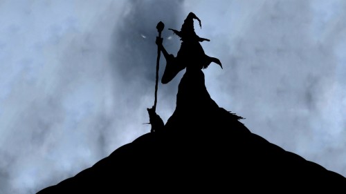 魔女の壁紙 シルエット 空 写真撮影 闇 黒と白 雲 ストックフォト ドレス バックライト モノクロ写真 Wallpaperkiss
