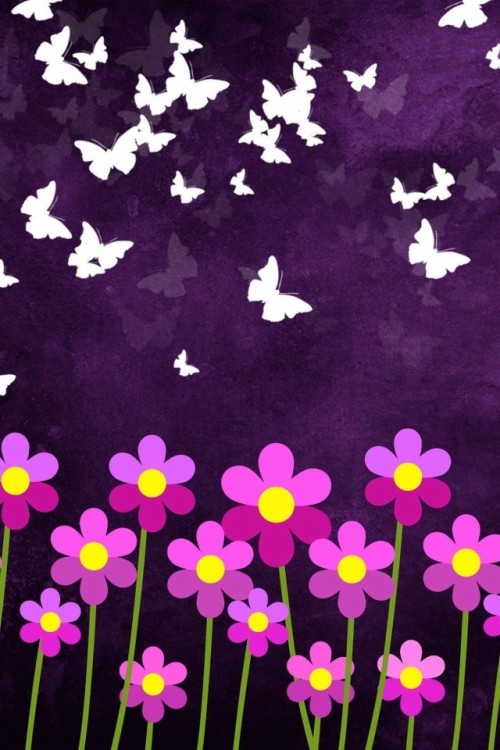 アンドロイド用のかわいい壁紙 ピンク 紫の 花 バイオレット 工場 野草 花弁 設計 パターン 図 Wallpaperkiss
