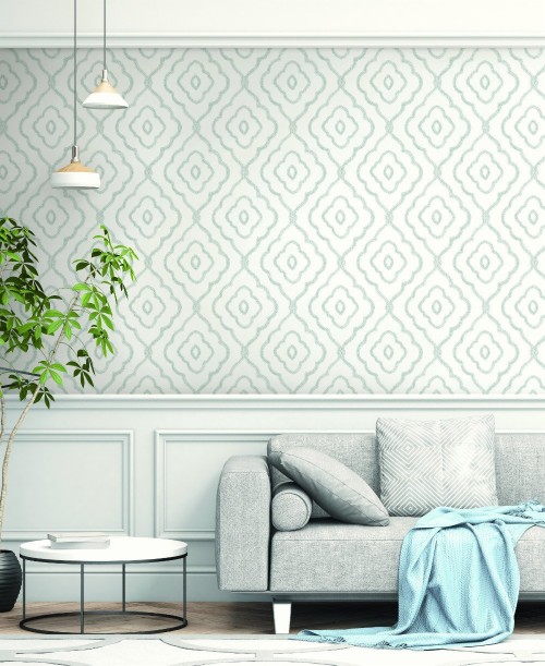 Living Room Wallpaper B Q Wall Green, Living Room Wallpaper Ideas B Q