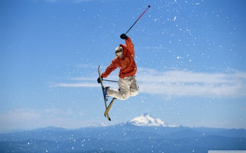 スキー壁紙 エクストリームスポーツ フリースタイル スキー 空 雪 スポーツ用品 スキー Wallpaperkiss