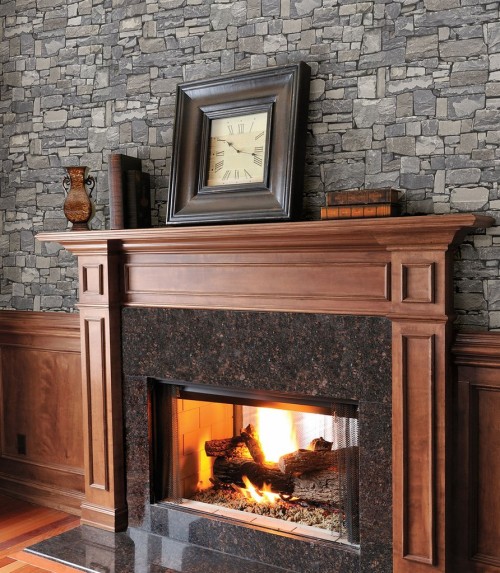 スレート壁紙 囲炉裏 暖炉 薪ストーブ ルーム 熱 火スクリーン 壁 家具 木材 広葉樹 Wallpaperkiss