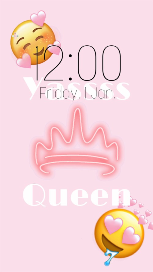 Queen Wallpaper Text Pink Font Material Property Smile Logo Icon Graphics Emoticon Illustration Wallpaperkiss