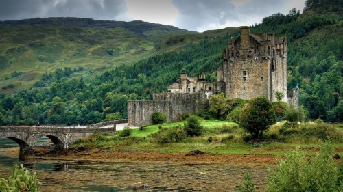 スコットランドの壁紙 自然の風景 自然 城 廃墟 農村地域 空 中世の建築 丘 風景 Wallpaperkiss