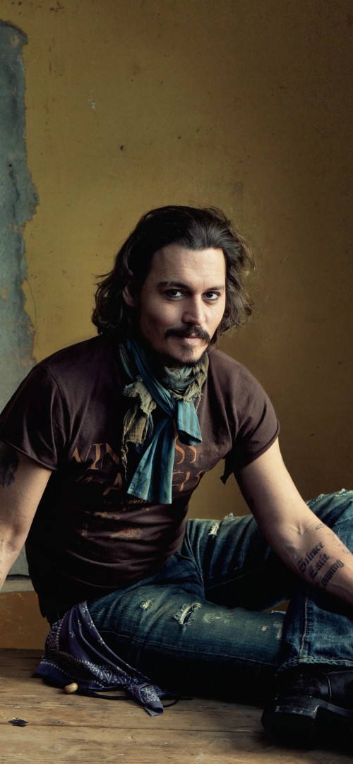 Johnny Depp Wallpaper Chin Sitting Portrait Facial Hair Smile Beard Wallpaperkiss