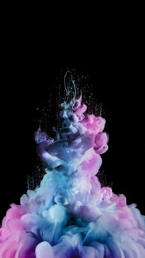 3dタッチ壁紙 紫の バイオレット ピンク 煙 水 アニメーション 架空の人物 液体 Wallpaperkiss