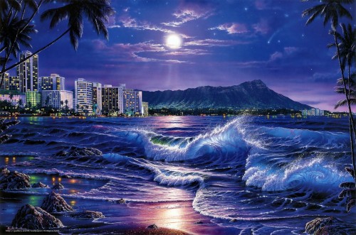 クリスチャンのiphoneの壁紙 自然 空 自然の風景 水 波 光 海洋 風の波 海 夜 Wallpaperkiss