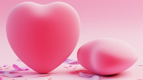 ピンクのハートの壁紙 心臓 ピンク 愛 バレンタイン デー 静物写真 バルーン 心臓 図 Wallpaperkiss