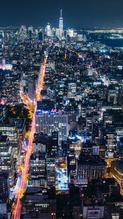 ニューヨークのiphoneの壁紙 都市の景観 市 首都圏 市街地 空中写真 超高層ビル スカイライン Wallpaperkiss