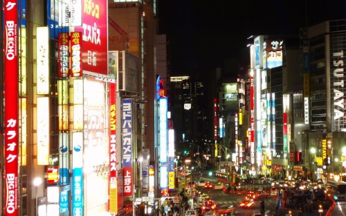 ネオンの壁紙 首都圏 市 夜 市街地 スナップショット 町 建物 Wallpaperkiss