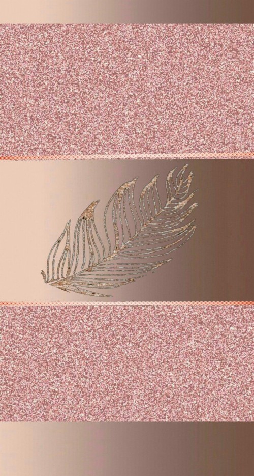 Rose Gold Iphone Wallpaper Pink Feather Beige Tile Wallpaperkiss