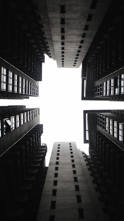 灰色の壁紙のhd 白い 建築 黒と白 モノクローム モノクロ写真 建物 ライン 写真撮影 ルーム 対称 Wallpaperkiss