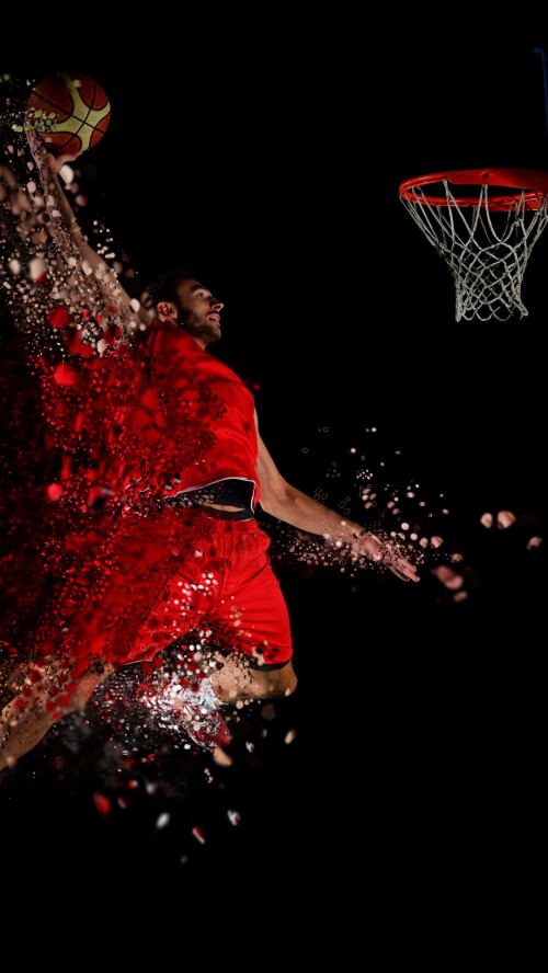 バスケットボール壁紙iphone バスケットボール選手 バスケットボール バスケットボールの動き 赤 スラムダンク パフォーマンス スポーツ Wallpaperkiss