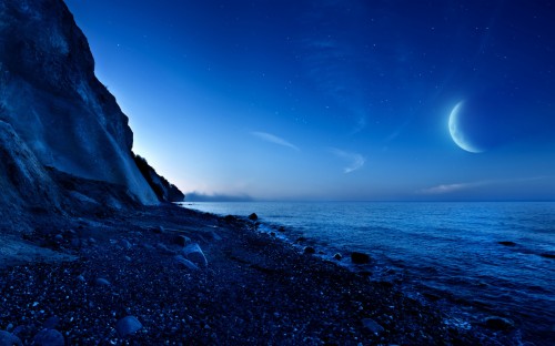 月壁紙hd 空 青い 自然 海 海洋 月光 光 夜 雰囲気 月 Wallpaperkiss
