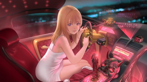 Nsfwアニメ壁紙 Cgアートワーク 漫画 アニメ 茶髪 赤毛 座っている 姫カット 黒髪 アニメーション Wallpaperkiss