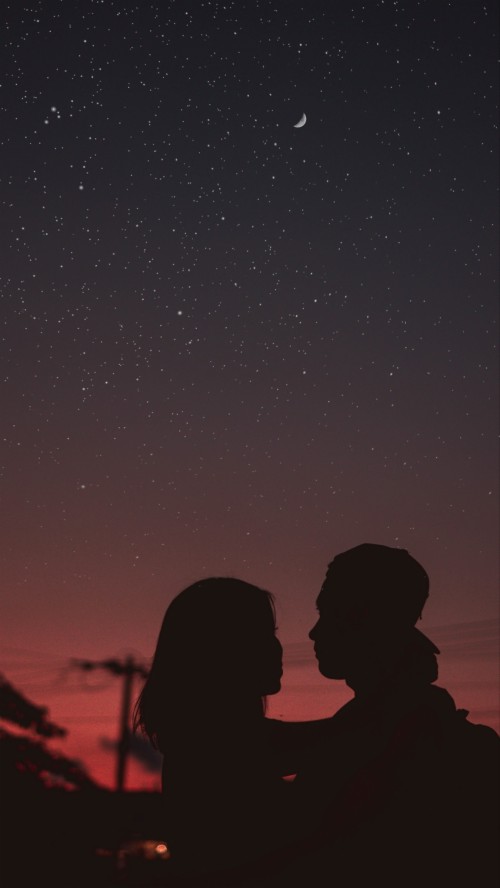 最高のカップルの壁紙 空 夜 星 天体 雰囲気 地平線 天文学 スペース 雲 夕暮れ Wallpaperkiss