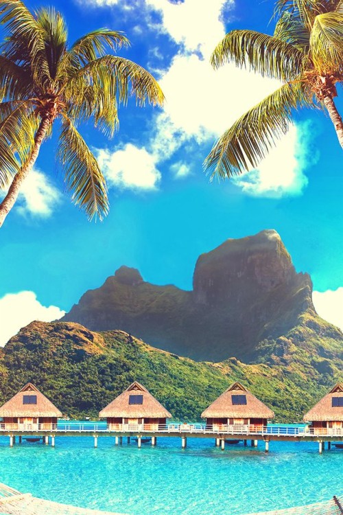 ボラボラ壁紙 自然の風景 カリブ海 休暇 リゾート ラグーン 空 余暇 小屋 観光 Wallpaperkiss