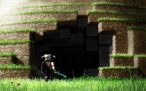 壁紙de Minecraft 自然 空 水 光 自然の風景 日光 反射 雰囲気 木 風景 Wallpaperkiss