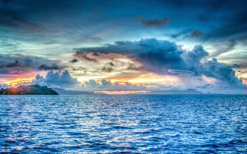 ボラボラ壁紙 自然の風景 空 海 休暇 ラグーン カリブ海 観光 ビーチ Wallpaperkiss