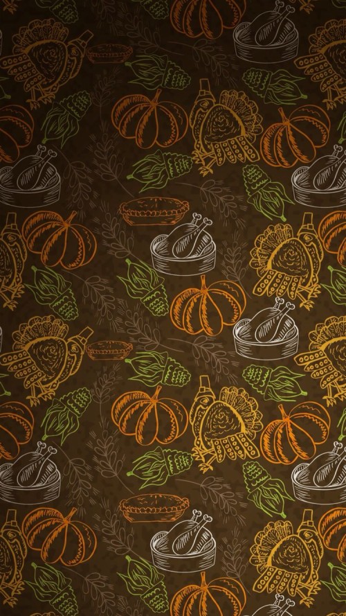感謝祭の壁紙iphone パターン 褐色 オレンジ 葉 繊維 設計 視覚芸術 花柄 モチーフ 工場 Wallpaperkiss