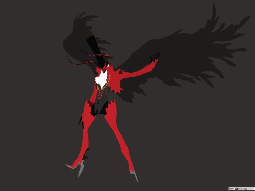 ペルソナの壁紙 赤 架空の人物 グラフィックデザイン 羽 闇 図 グラフィックス 悪魔 アート Wallpaperkiss