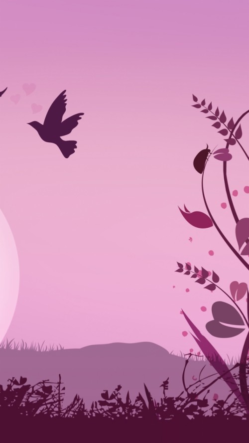 モバイル画面用のフルhdの壁紙 ピンク 空 鳥 羽 工場 図 鳥の渡り Wallpaperkiss